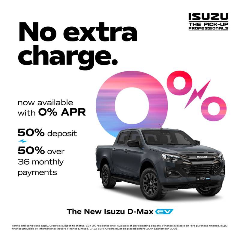 Isuzu D-Max EV 0% APR offer